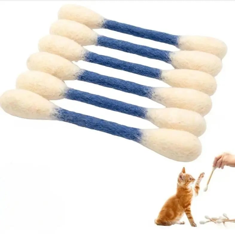 💥LAST DAY SALE 49% OFF💥 6 Pack Giant Cotton Swab Shaped Felt Cat Chew Toys