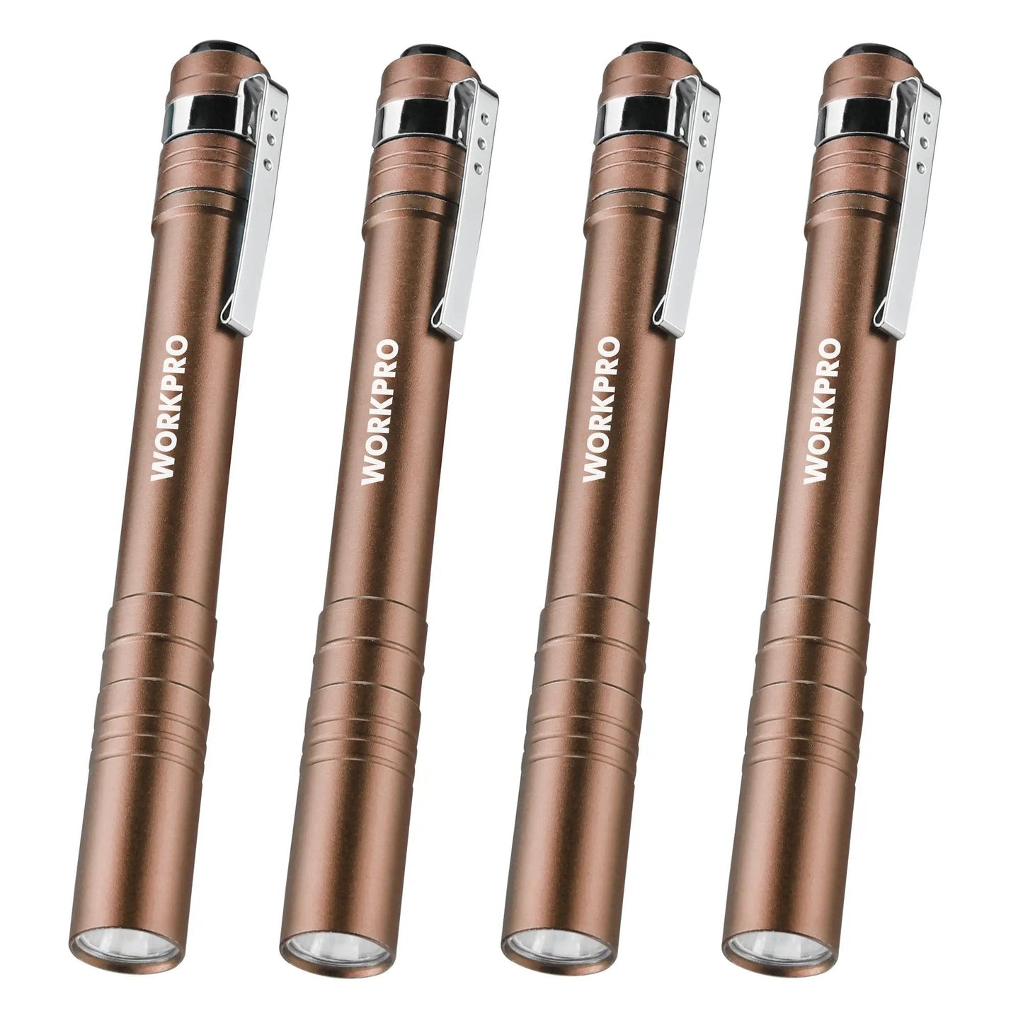 🛠️4-Pack LED Pen Light -Aluminum Pocket Pen Flashlight with Clip, Ultra Bright for Inspection, Emergency & Daily Use, 2AAA Batteries Included