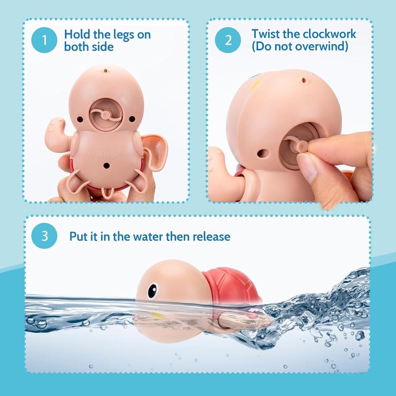 Swimming Baby Bath Toys, Water Pool Floating Wind Up Toys
