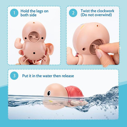 Swimming Baby Bath Toys, Water Pool Floating Wind Up Toys