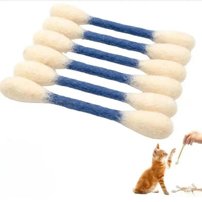 💥LAST DAY SALE 49% OFF💥 6 Pack Giant Cotton Swab Shaped Felt Cat Chew Toys