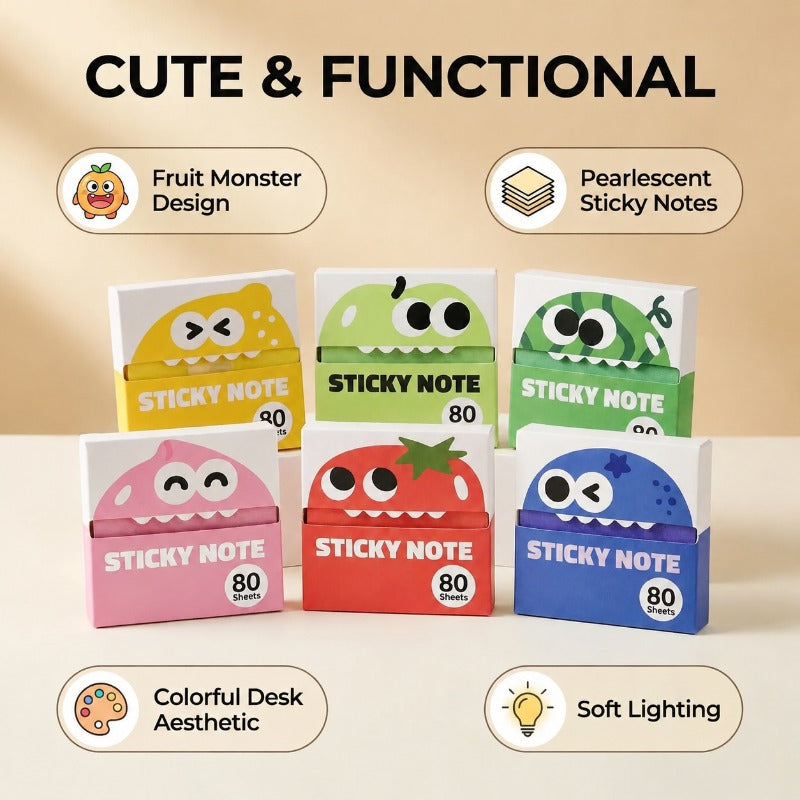 🎒 Back-to-School Deals 🍓 Cute Fruit Monster Notes 👾📝