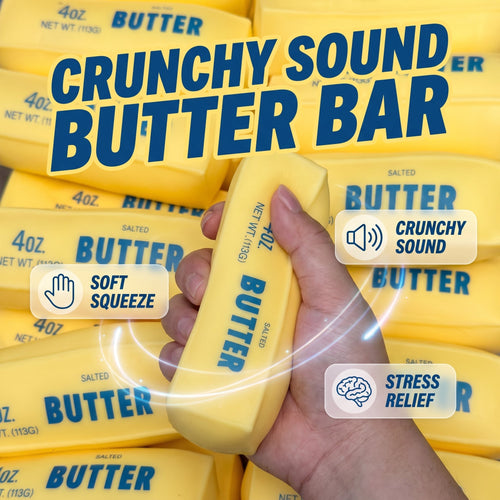 🔥Last Day BUY 1 GET 1 FREE🧈 Crunchy Sound Butter Bar – Stress Relief Squishy Toy, TPR, Portable Fidget