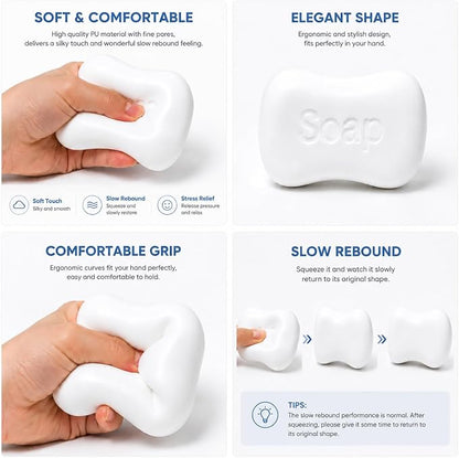 Crunchy Squishy, Bead Squishy, Sensory Fidget Tools for Relax Relief, Office Desk and Family Focus Enhancement, Handheld Squishy with Beads, 6x6x6 cm Relax Ball Set