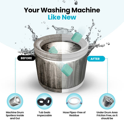 🐾 Pet-Safe Washing Machine Cleaner Tablets – 24 Pack