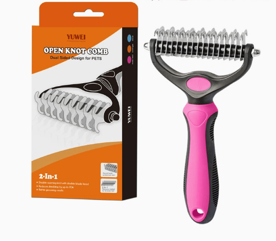 BUY 1 GET 1 FREE(2PCS)🐾 Professional Deshedding Tool for Dogs & Cats – Gentle, Efficient & Fur-Free Home ✨💖