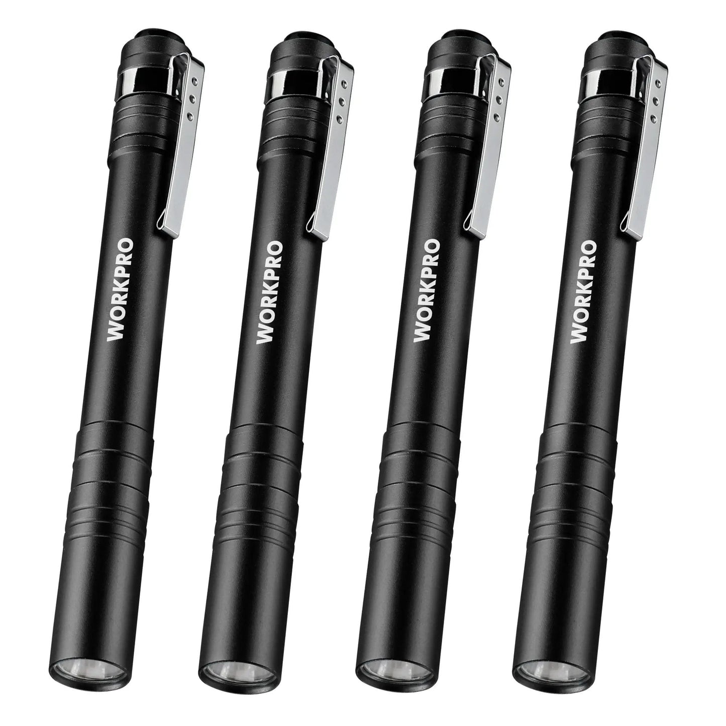 🛠️4-Pack LED Pen Light -Aluminum Pocket Pen Flashlight with Clip, Ultra Bright for Inspection, Emergency & Daily Use, 2AAA Batteries Included