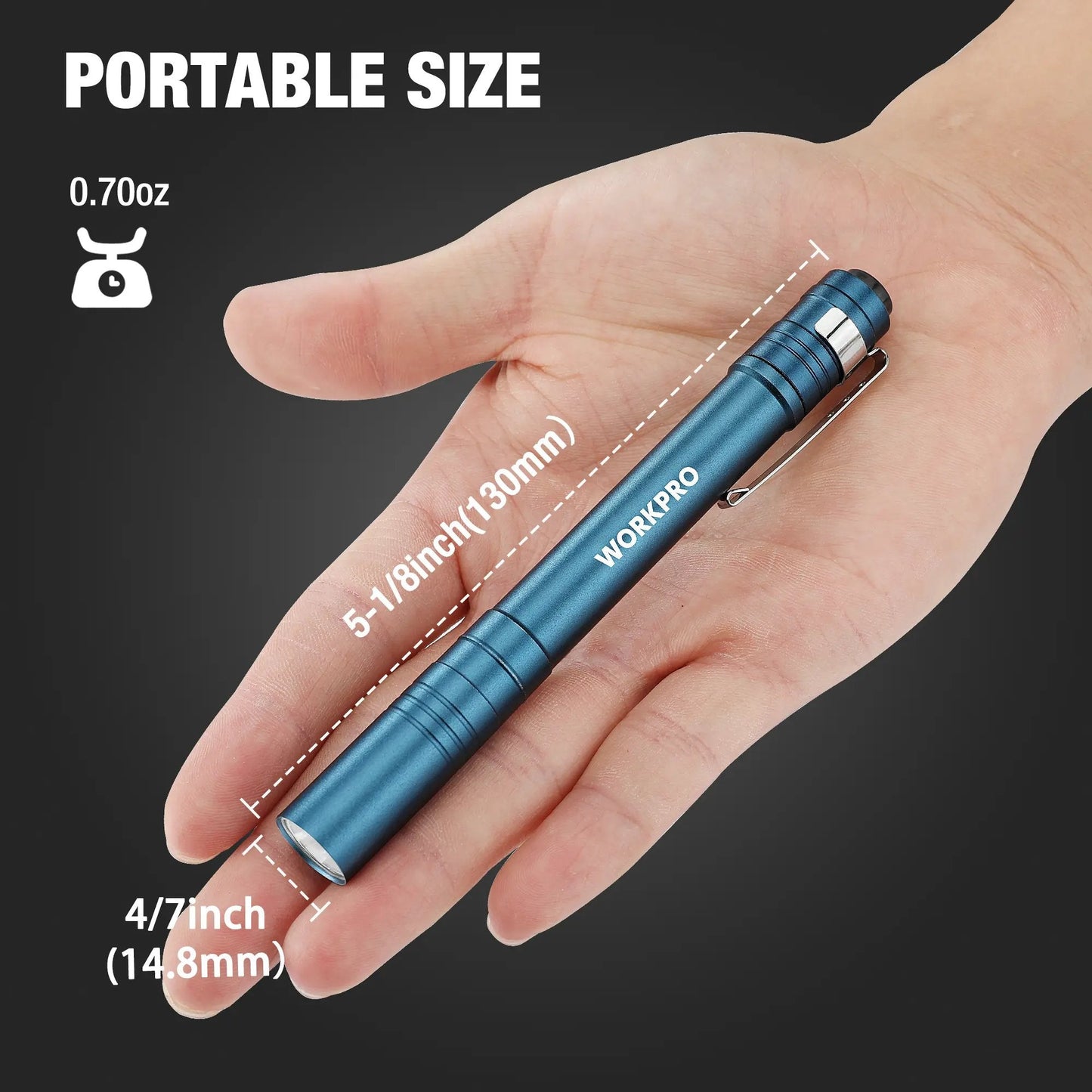 🛠️4-Pack LED Pen Light -Aluminum Pocket Pen Flashlight with Clip, Ultra Bright for Inspection, Emergency & Daily Use, 2AAA Batteries Included