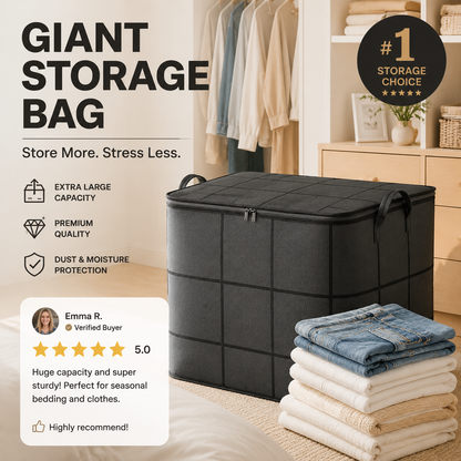 Giant storage bag – instantly enjoy a clean and organized home