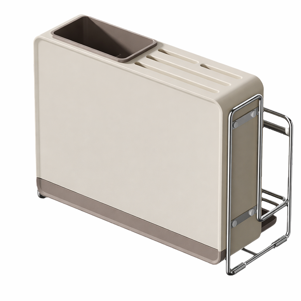 Multi-Functional Knife Block & Cutting Board Organizer