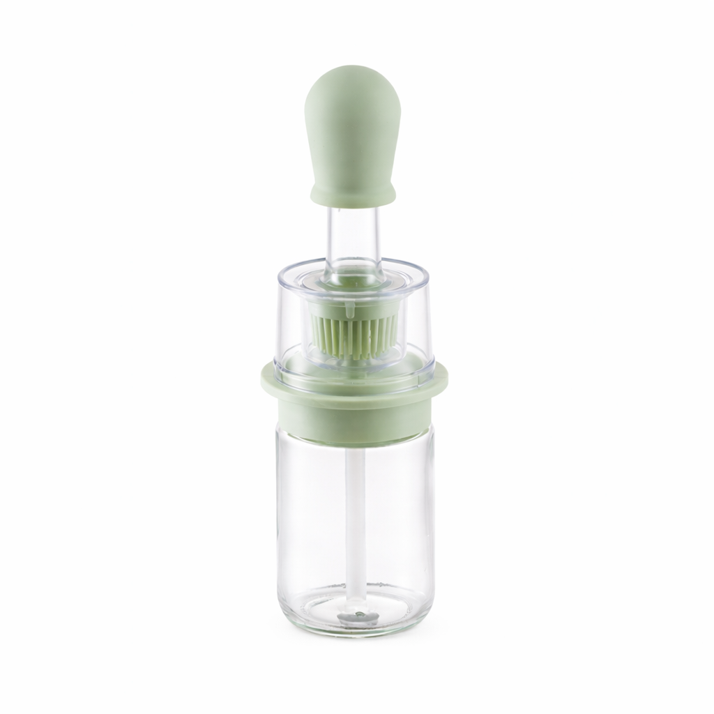 2-in-1 Glass Oil Dispenser & Silicone Brush