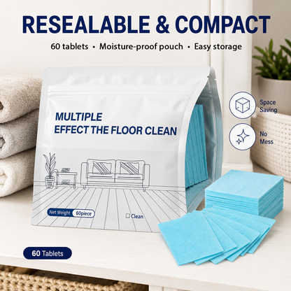 Multi-Effect Floor Cleaning Tablets, Fast Dissolving, No-Rinse Formula for Hardwood, Tile & All Floor Types