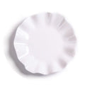 Modern White Lotus Leaf Ceramic Plate