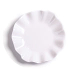 Modern White Lotus Leaf Ceramic Plate