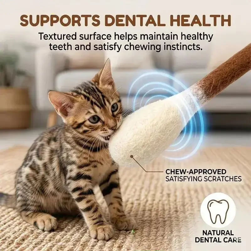 💥LAST DAY SALE 49% OFF💥 6 Pack Giant Cotton Swab Shaped Felt Cat Chew Toys