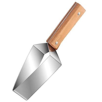 Stainless Steel Watermelon Slicer with Wooden Handle – Clean & Quick Portioning