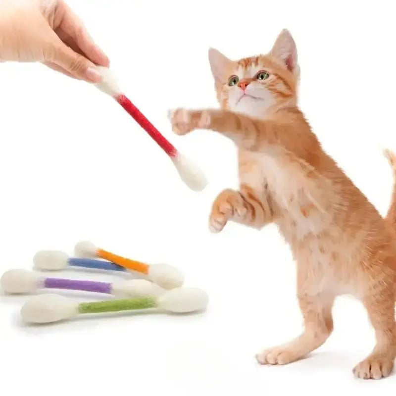 💥LAST DAY SALE 49% OFF💥 6 Pack Giant Cotton Swab Shaped Felt Cat Chew Toys