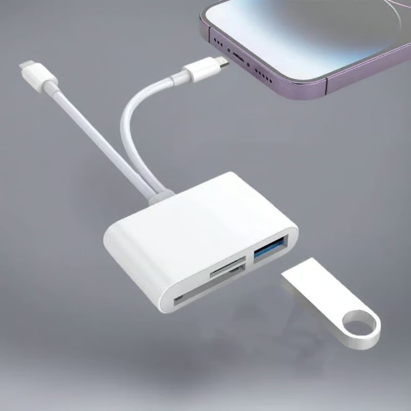 🏆Flash Sale⚡ 50K+ SOLD! Almost Gone-🔥3-in-1 USB-C Memory Card Reader