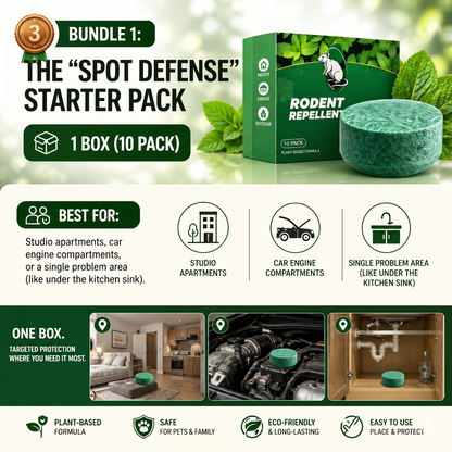 💥Limited-time event,🟢 Natural Peppermint Rodent Repellent Tablets – 12 Pack