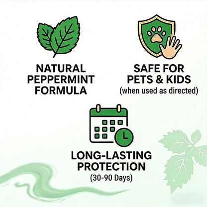 💥Limited-time event,🟢 Natural Peppermint Rodent Repellent Tablets – 12 Pack